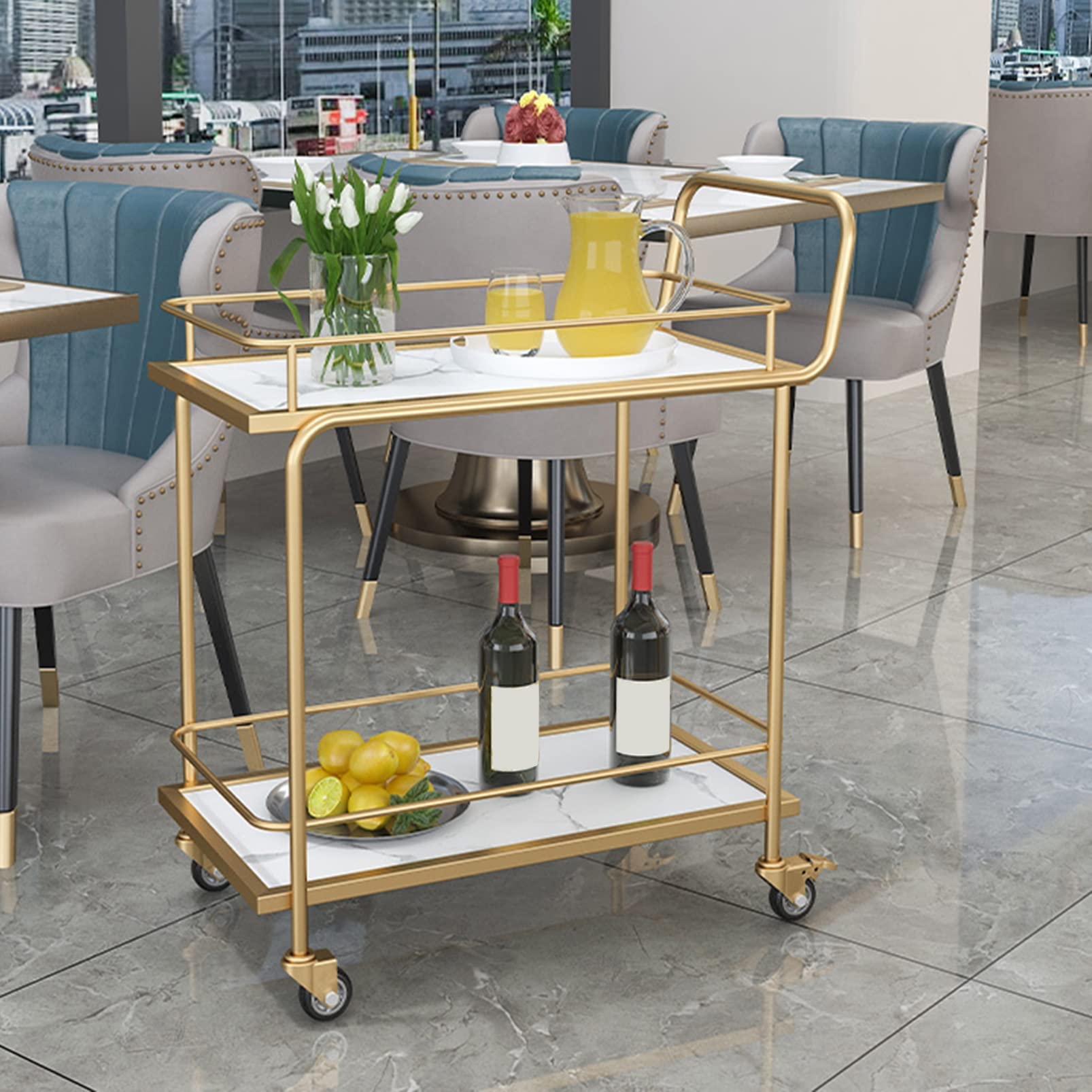 アンティク2段サービングカート キャスター付き状態は良いです 71i4ShyBBIL._AC_UF894,